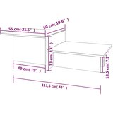  Stolić za kavu smeđi hrast 111,5 x 50 x 33 cm konstruirano drvo | shoptok.hr