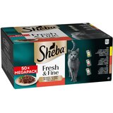  Multipack Sheba Fresh & Fine vrećice 50 x 50 g - S piletinom, govedinom i pačetinom u umaku | shoptok.hr