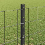 Euro ograda s postom 10 x 1,2 m Čelik premazan PVC-om Siva | shoptok.hr