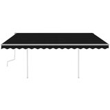 vidaXL tenda na ručno uvlačenje s LED svjetlima 4 x 3,5 m antracit | shoptok.hr