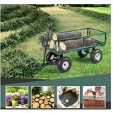 MULTIGARDEN Transportna kolica za baštu 200 kg sa bočnim panelima koji se otvaraju točkovi na naduvavanje | ePonuda.com