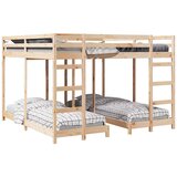  Trokatni krevet Prirodna 80 / 200 x 200 cm Čvrsto borovo drvo | Eponuda.com