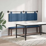  Držeće uzglavlje Zidne Jednobojno Plava 170 x 55 x 5 cm tkanina - Plava 160 cm bez LED svjetla | shoptok.hr