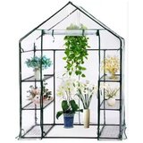 Mini Balcony Garden Greenhouse 4 Metal Shelves PVC Foil 195 x 143 x 73cm | shoptok.hr