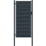 In Vrata za ogradu od PVC-a i čelika 100 x 124 cm antracit Cijene