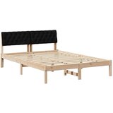 vidaXL Kovinska posteljna konstrukcija Rjava in črna 135 x 190 cm, (5000084584) | Shoptok.si