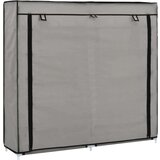 vidaXL omarica za čevlje s pokrivalom blago 115x28x110 cm siva | Shoptok.si