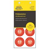 Avery Zweckform Kontrolne etikete z letnico, Ø 30 mm, rdeče | Shoptok.si