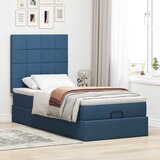  Otomanski okvir kreveta s madraca plavi 90x190cm od tkanine | shoptok.hr