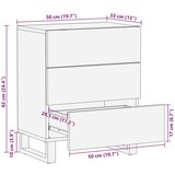  Ormar za krevet Smeđa 58 x 36 x 22 cm Čvrsto drvo manga | shoptok.hr