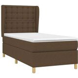  Box spring postelja z vzmetnico temno rjava 90x200 cm blago, (20899936) | Shoptok.si