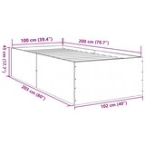  Okvir za krevet crni 100x200 cm konstruirano drvo | shoptok.hr