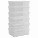 vidaXL Plastične kutije za pohranu 6 kom 25 L za slaganje | shoptok.hr