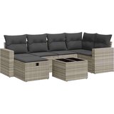  7-dijelni set vrtnih sofa svjetlosivi od poliratana | shoptok.hr