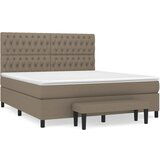 vidaXL Box spring postelja z vzmetnico taupe 180x200 cm blago, (21089242) | Shoptok.si