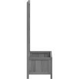  Sadilica s rešetkom siva 40x30x90 cm od masivne jelovine | Shoptok.si