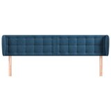 Vzglavje z ušesi temno modro 203x23x78/88 cm žamet, (20953763) | Shoptok.si