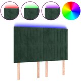  LED posteljno vzglavje temno zeleno 144x5x118/128 cm žamet, (20953808) | Shoptok.si