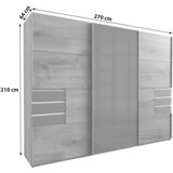 MID.YOU OMARA Z DRSNIMI VRATI, prozorno, barve hrasta | Shoptok.si