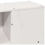 vidaXL Knjižna postelja brez vzmetnice bela 135x190 cm trdna borovina | Shoptok.si