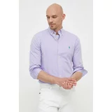 Polo Ralph Lauren Košulja za muškarce, boja: ljubičasta, regular, o button-down ovratnikom