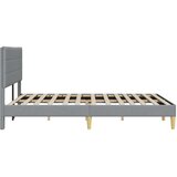  Okvir za krevet Svijetlo siva 140 x 190 cm tkanina - Svjetlosiva 140 x 190 cm | shoptok.hr
