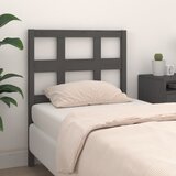 Maison Chic posteljno vzglavje - vzglavna omarica - nočna omarica sivo 80,5x4x100 cm trdna borovina, (21705471) | Shoptok.si