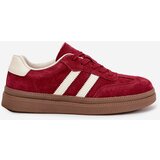 EVENTO Women's Suede Sneakers on Platform Bordeaux Sylviona | shoptok.hr