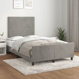 Maison Chic Posteljni okvir - Dvoposteljna postelja - Zakonska postelja brez vzmetnico siv 120x190 cm žamet-J13629, (21775215) | Shoptok.si