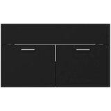 Ormarić za umivaonik crni 80 x 38,5 x 46 cm konstruirano drvo | shoptok.hr
