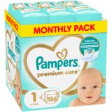 Pampers pelene Premium Care XXL mjesečno pakiranje, veličina 1, 156 komada | shoptok.hr