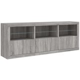  Komoda z LED lučkami siva sonoma 181,5x37x67 cm | Shoptok.si