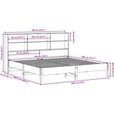  Krevet s regalom za knjige bez madraca 180x200 cm od borovine | shoptok.hr