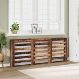 vidaXL Pokrov za radiator starinski les 205x21,5x83,5cm inženirski les | Shoptok.si