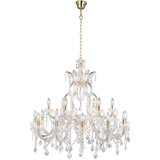 Searchlight Marie Therese Kristalni lestenec z 18 lučmi, polirana medeninasta površina, E14, (22101258) Cene