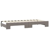  Dnevni krevet na razvlačenje smeđesivi 100 x 200 cm od tkanine | shoptok.hr
