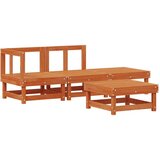  Vrtna dnevna garnitura 4 pcs Voščeno rjava Trdna borovina, (5000301191) | Shoptok.si