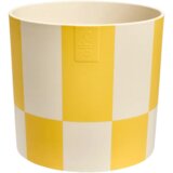 ELHO cvetlični lonec blocks & stripes 15 cm - kremno rumena | Shoptok.si