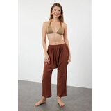 TRENDYOLMILLA Ženske pantalone Tbess24Pl00011, Braon Cene