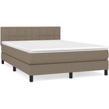  s oprugama i madracem smeđesivi 140x200 cm tkanina | shoptok.hr