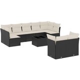  The Living Store Vrtna sedežna garnitura 10-delna z blazinami črn poli ratan - Vrtna Sedežna Garniture, (21453115) | Shoptok.si