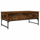 Maison Chic Klubska mizica - kavna mizica - Nizka mizica dimljeni hrast 100x50x40 cm inženirski les, (21754921) | Shoptok.si