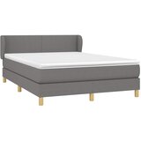  Krevet s oprugama i madracem tamnosivi 140x190 cm od tkanine | shoptok.hr