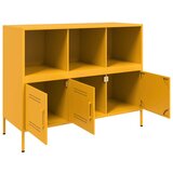 vidaXL Komoda boja senfa 100,5 x 39 x 79 cm hladno valjani čelik | shoptok.hr