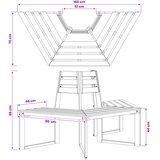  Klupa pod drvetom 2 kom. 160 x 140 x 86 cm Čvrsto drvo akacije | shoptok.hr