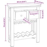  Cabinet Smeđa 60 x 30 x 70 cm Čvrsto drvo iz reciklaže | shoptok.hr
