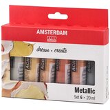 Royal Talens Amsterdam, akrilna boja, set 6K, metallic set, 6 x 20ml | Eponuda.com