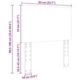  Uzglavlje s uzglavljem Siva Sonoma 80 cm Konstruirano drvo | shoptok.hr