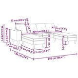  Set sofe 3 pcs Krema Baršun | shoptok.hr
