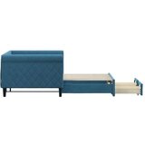 Dnevni krevet na razvlačenje s ladicama plavi 90x200 cm baršun | shoptok.hr